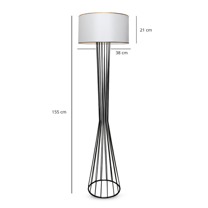 Opviq Lámpara de Pie AYD-3060 Blanca